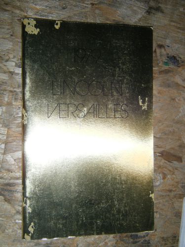 1979 lincoln versailles original factory owners manual operators book