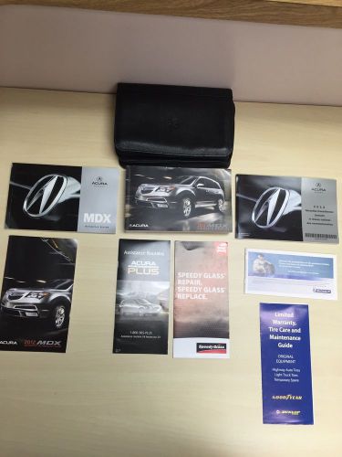 Acura mdx 2012 owners manual books with case and navigation