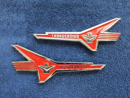 1956 ford  fender emblems  pair  new   716