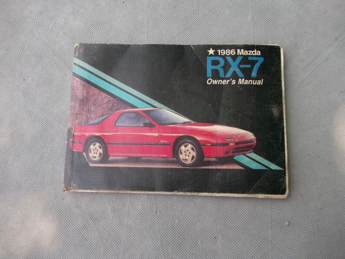 1986 mazda rx 7 owners manual oem