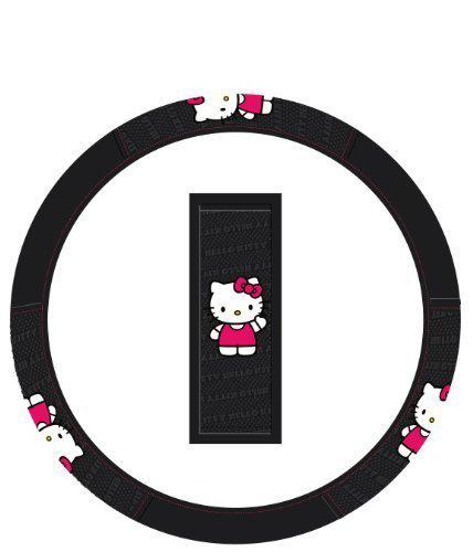 Hello kitty sanrio waving car steering wheel cover