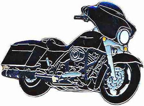 Harley davidson street glide motorcycle enamel pin badge from fat skeleton