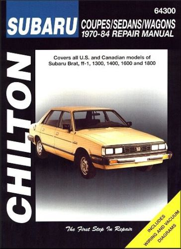 Subaru brat, ff-1, 1300, 1400, 1600, 1800 repair manual 1970-1984