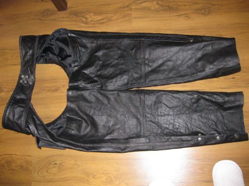 Biker’s motorcycle pants, black genuine leather, size xxl