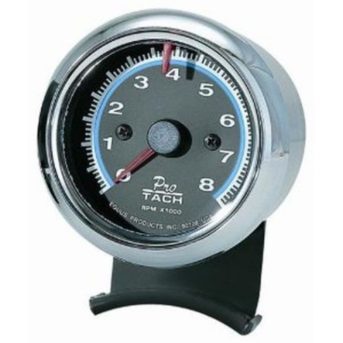 Equus 2-1/2 inch tachometer black faced / chrome bezel 0 - 8000 rpm equus 6076