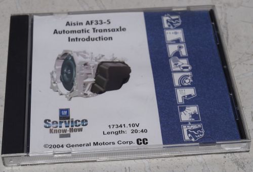 Gm dealer tech training cd/dvd -  aisin af33-5 automatic transaxle introduction
