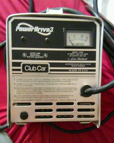 Power drive 3 club car golf cart battery charger 48 volt 13 amp lester electric