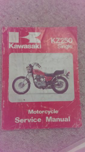 1980-82 80 81 82 kawasaki kz250 kz 250 single shop service repair manual oem