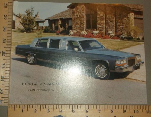 1985 armbruster stageway coach cadillac chassis limousine brochure sheet