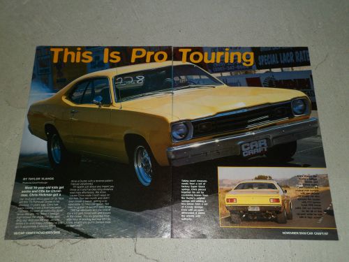 1973 plymouth duster article / ad