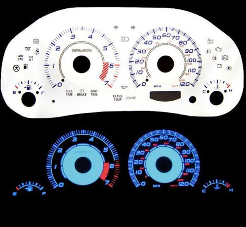 02-05 jeep liberty blue indiglo glow white gauges 02 03 04 05