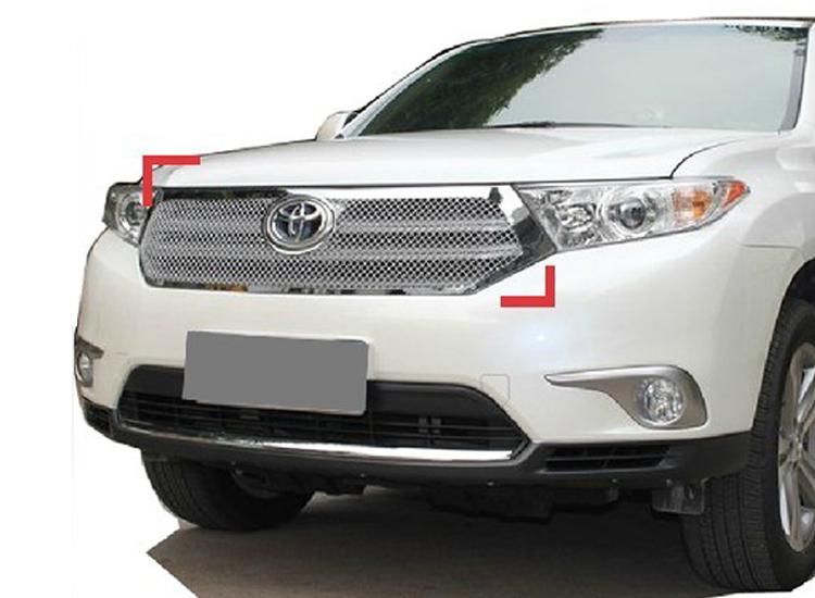 Stainless steel mesh front upper grille for toyota highlander 2012 2013