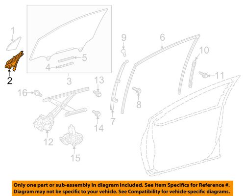 Toyota oem 12-16 prius c front door-weatherstrip left 6821652041