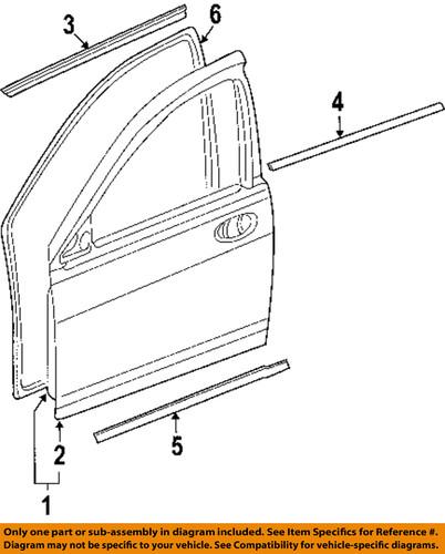 Dodge oem 5074213ae front door-inner weather strip