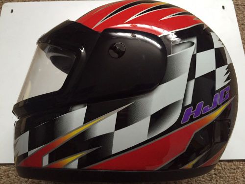 Hjc cl-10 helmet snell 95 black/red/checkered very good condition