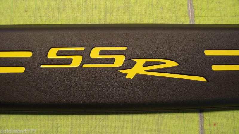 Chevy ssr door sill decals overlay 03 04 05 06 yellow ss yellow r yellow stripes