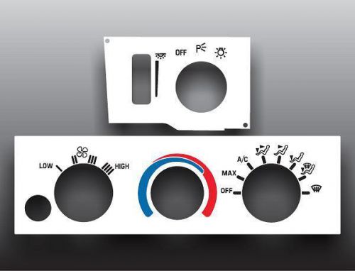 1993-2002 pontiac firebird defrost white heater control switch overlay hvac