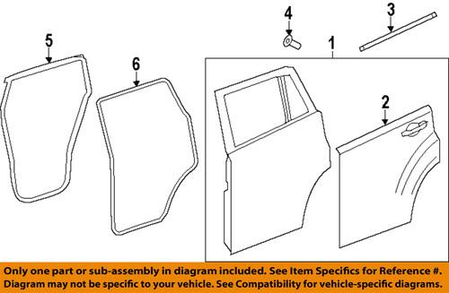 Jeep oem 5067753ad rear door-belt weather strip