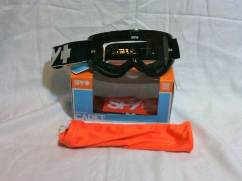 Spy mx goggle black frame clear lens/storage bag/nib/ model 323347038100