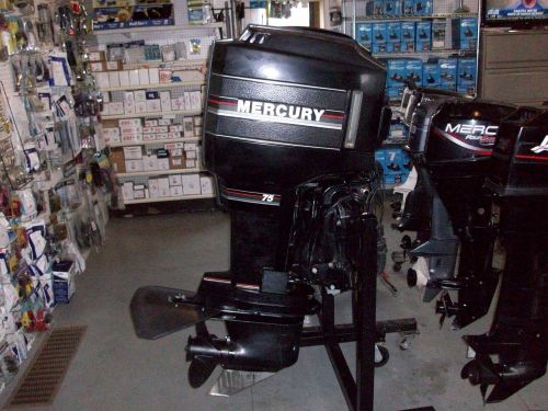 1990 75 hp mercury outboard 2-stroke long shaft remote electric start  pt/pt