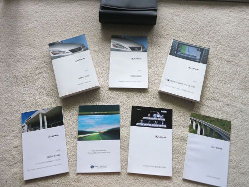 2013 lexus is 250 / is 350 owner&#039;s + navigation manuals complete set w/ case