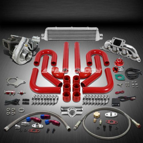 T04 .63ar 400+hp 11pc turbo charger+manifold+intercooler kit for mirage 1.8 4g93