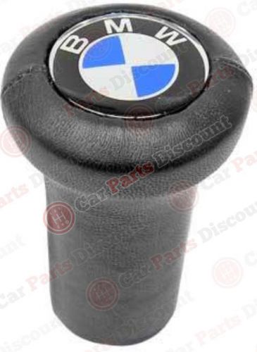 New genuine shift knob - leather with bmw logo round style (screw-on type)