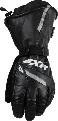 New fxr-snow gauntlet adult leather/waterproof gloves, black, large/lg