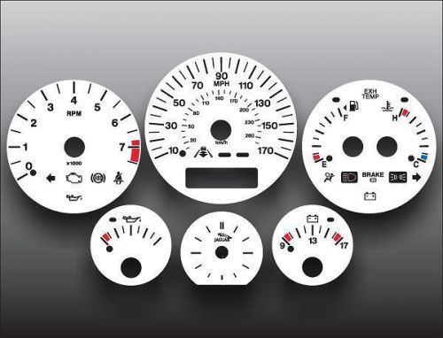 1998-2003 jaguar xj8 dash instrument cluster white face gauges