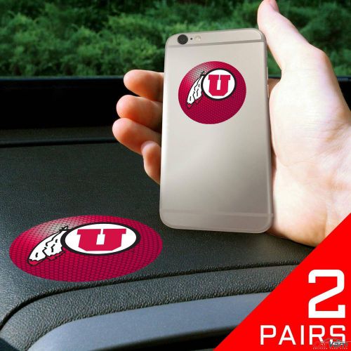 Fanmats - 2 pairs of university of utah dashboard phone grips 13034