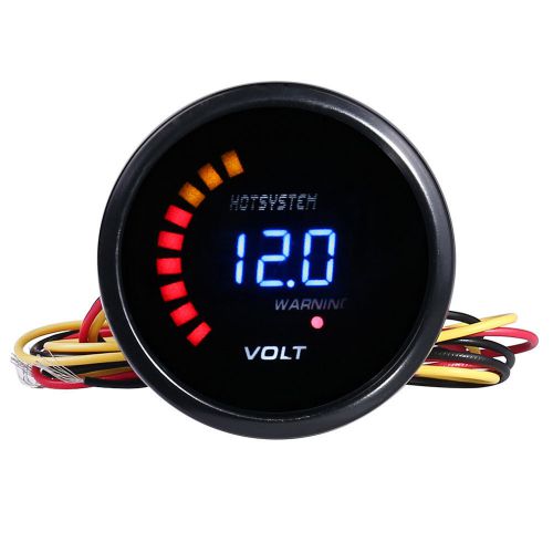 Hs 2&#034; 52mm digital 20 led electronic volt voltmeter voltage gauge for car #1