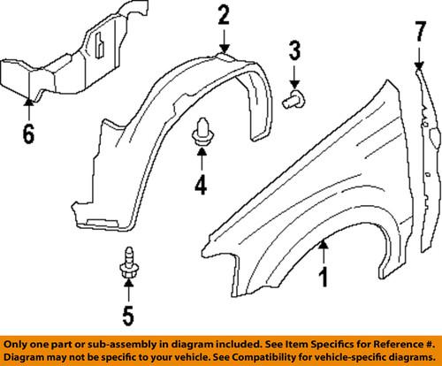 Ford oem 8l8z16005a fender