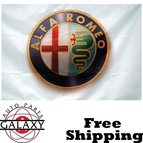 New 2.5&#039; x 3.5&#039; alfa-romeo logo car dealer on white banner flag sign