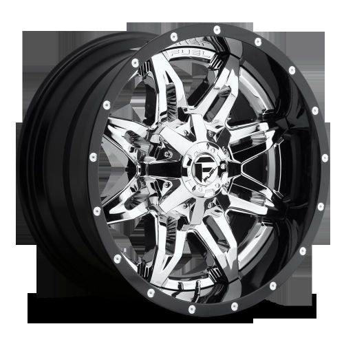 Fuel 2 piece  lethal d266  chrome with black lip  20x10  (-19)  5x139.7/5x150