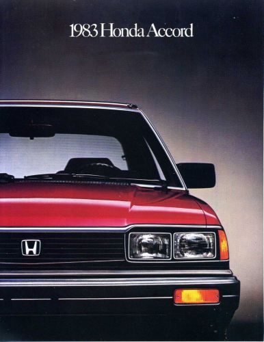 Honda accord 1983 dealer brochure