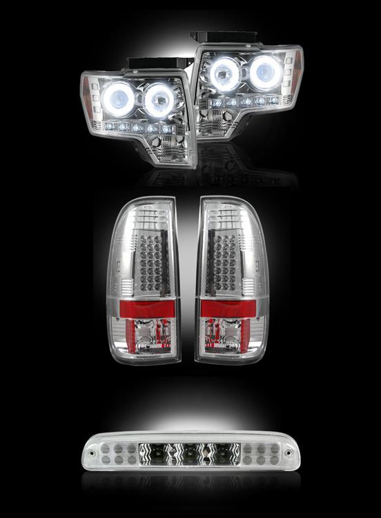 Recon led tail lights, ccfl projector headlights, & 3rd brake (ford 2008-2013)