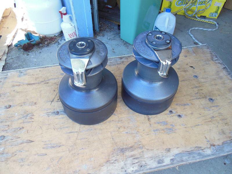 A pair of lewmar 55sta  alloy self tailing winches