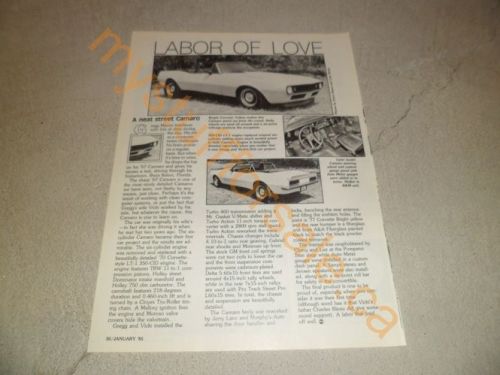 1967 chevrolet camaro #7 article / ad