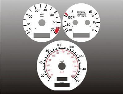 1994-1995 mercedes c280 instrument cluster white face gauges 94-95 w202