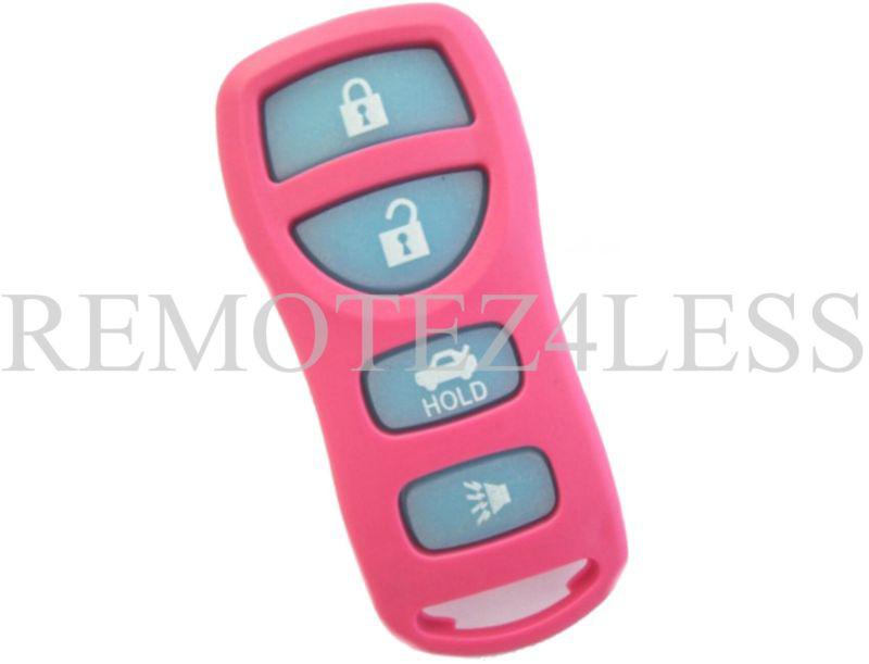 New pink glow in the dark nissan infiniti keyless entry remote key fob clicker