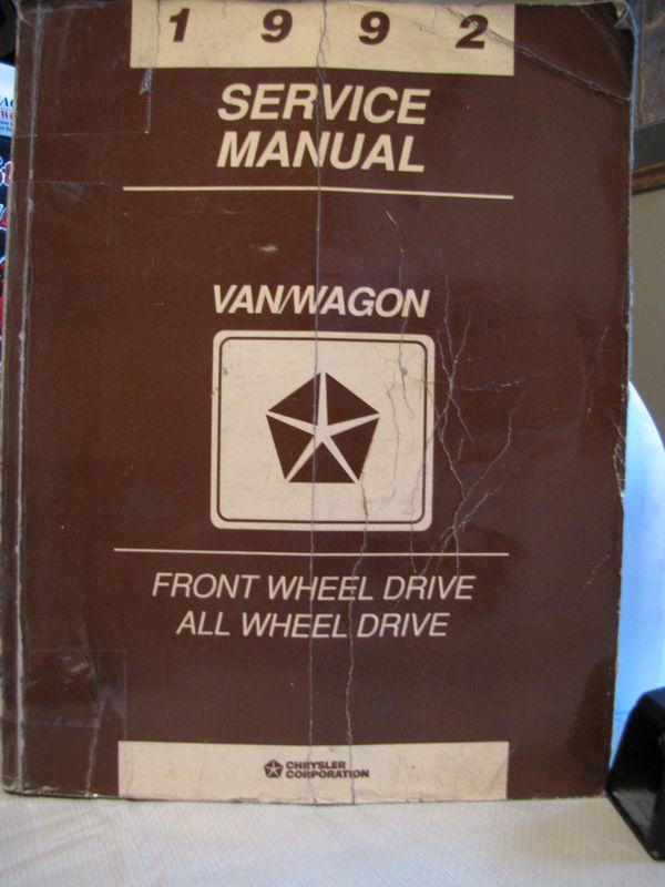 1992 dodge caravan plymouth voyager chrysler town country service repair manual