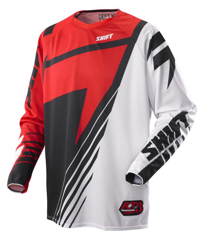 Shift faction satellite red / black jersey  motocross dirtbike atv mx 2014