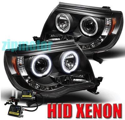 05-11 toyota tacoma truck projector headlight+hid black