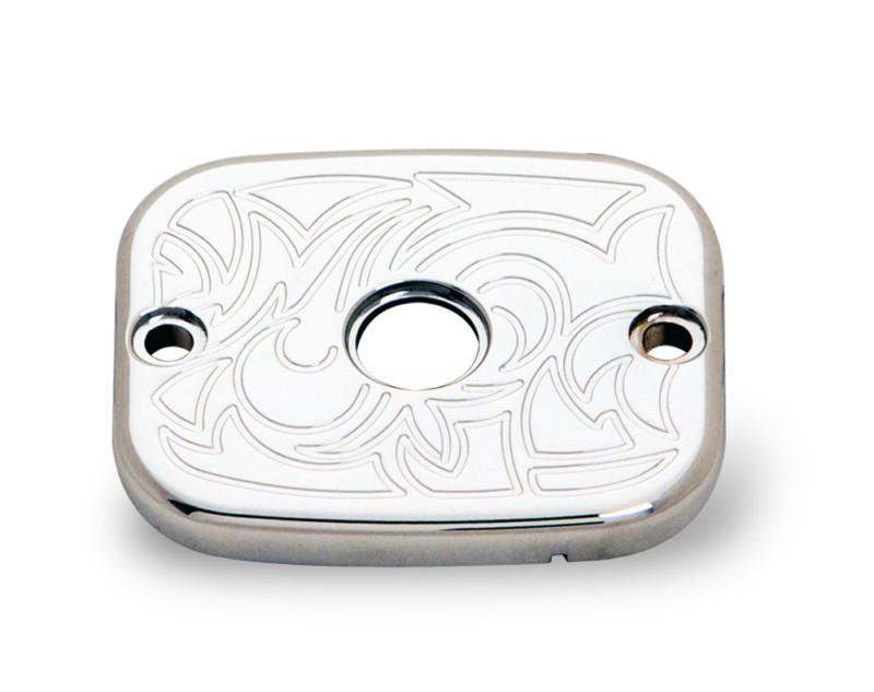 Arlen ness brake master cylinder cover engraved chrome for hd flt fxd flst fxst