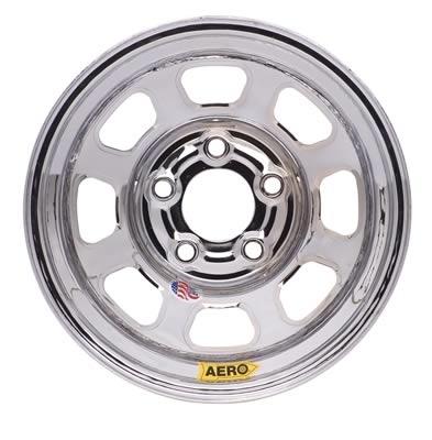 Aero race wheels 58-200540  aerobrite chrome 15" x 10" roll-formed wheels 58