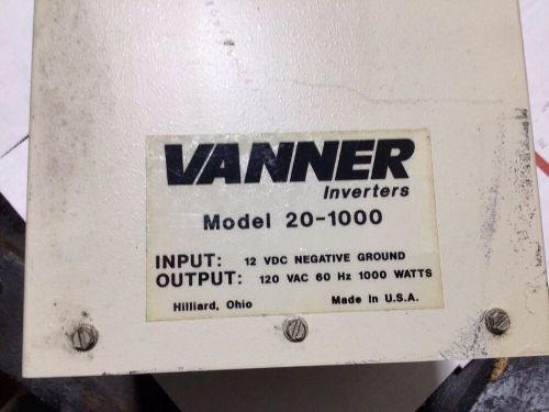 Vanner inverter model 20-100