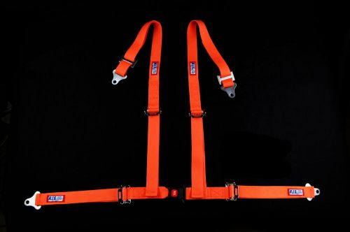 Rjs racing 2&#034; buggy off road seat belt 4pt b&amp;t floor harness orange vw sand rail