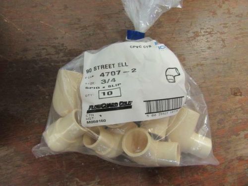 Nos 10 pack of 4707-2 flow guard gold 90° street elbow spigot x slip - cpvc-cts