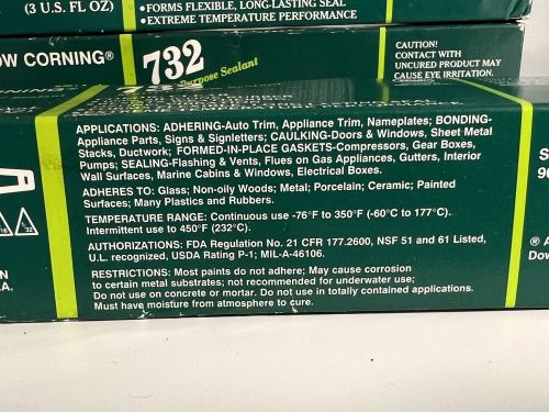 Dow corning rtv732 multi-purpose sealant - 3oz- clear 03/2020