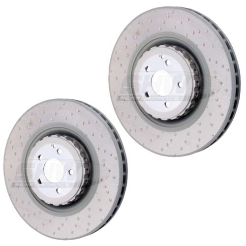 Shw front dimpled brake discs 390x36mm x2 mercedes cl63 c216 / s63 s65 w221 amg